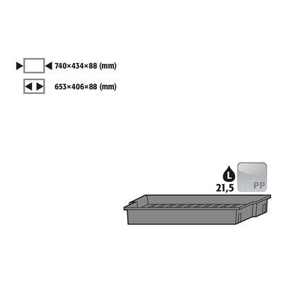 Asecos B740xt434xh88 - Einlegewanne für Unterbauschr. 890/1400mm Asecos B740xt434xh88 - Einlegewanne für Unterbauschr. 890/1400mm