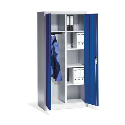 C+p Akten-/garderobenschrank Acurado, H1950xb930xt500mm, 7035/5010 C+p Akten-/garderobenschrank Acurado, H1950xb930xt500mm, 7035/5010
