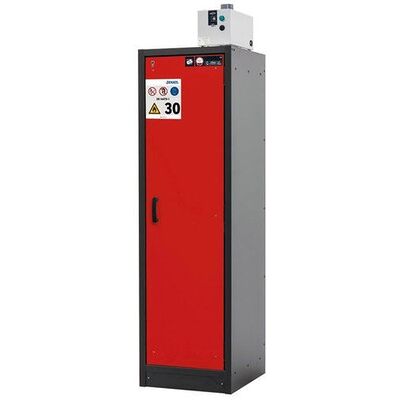 Asecos Feuerbeständiger Gefahrstoffschrank Basis-Line, Anthrazit/rot, 3 Einlegeböden, Typ 30-63r Asecos Feuerbeständiger Gefahrstoffschrank Basis-Line, Anthrazit/rot, 3 Einlegeböden, Typ 30-63r