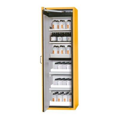Asecos Feuerbeständiger Gefahrstoffschrank, Fach- Und Wannenböden, Bodenwannen, Gelb, B 596 Mm Asecos Feuerbeständiger Gefahrstoffschrank, Fach- Und Wannenböden, Bodenwannen, Gelb, B 596 Mm