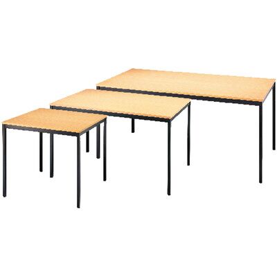 Hammerbacher Mehrzwecktisch - FSC Schwarz Stahl 120x80cm Hammerbacher Mehrzwecktisch - FSC Schwarz Stahl 120x80cm