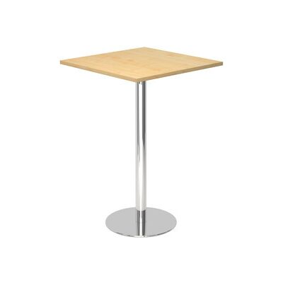 Kaiserkraft Stehtisch - 800x800mm, 1116mm hoch, chromrahmen, Ahorn-Dekor Kaiserkraft Stehtisch - 800x800mm, 1116mm hoch, chromrahmen, Ahorn-Dekor