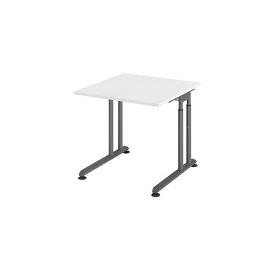 HAMMERBACHER ZS08 Höhenverstellbarer Schreibtisch Weiß 80x80cm - Büromöbel HAMMERBACHER ZS08 Höhenverstellbarer Schreibtisch Weiß 80x80cm - Büromöbel