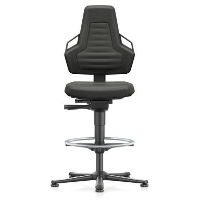 Bimos Drehstuhl Nexxit3, Gleiter Und Fußring, Esd, Kunstleder Magic Esd, Schwarz Bimos Drehstuhl Nexxit3, Gleiter Und Fußring, Esd, Kunstleder Magic Esd, Schwarz