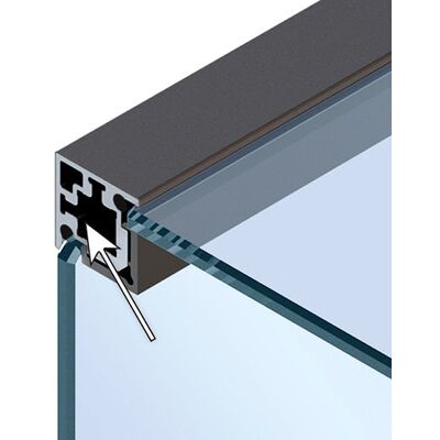 Hettich Cadro Glas-Eckprofil Schwarz Matt Hettich Cadro Glas-Eckprofil Schwarz Matt