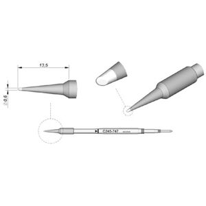 Jbc Lötspitze Serie C245, Rundform, C245747/ø0,6mm, Abgeschrägt Jbc Lötspitze Serie C245, Rundform, C245747/ø0,6mm, Abgeschrägt