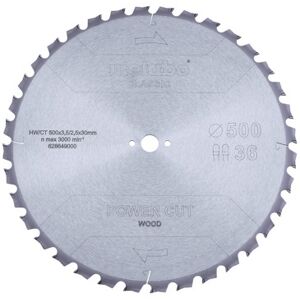 Metabo Kreissägeblatt Power Cut Wood - Classic, 500 x 30 x 2.8 mm, Zähnezahl 36 Metabo Kreissägeblatt Power Cut Wood - Classic, 500 x 30 x 2.8 mm, Zähnezahl 36