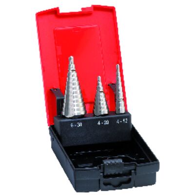 Format Stufenbohrer-Set Hss 4-12/12-20/20-30mm Format Stufenbohrer-Set Hss 4-12/12-20/20-30mm