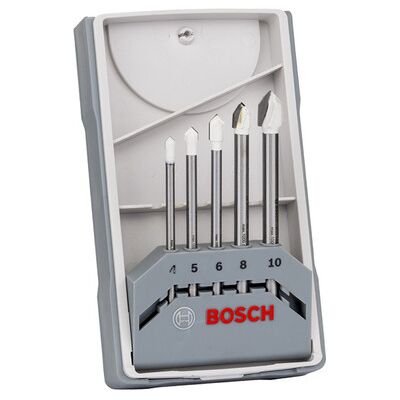 Bosch 5-Tlg. Cyl-9 Ceramic Fliesenbohrer-Set, 4–10 mm Bosch 5-Tlg. Cyl-9 Ceramic Fliesenbohrer-Set, 4–10 mm
