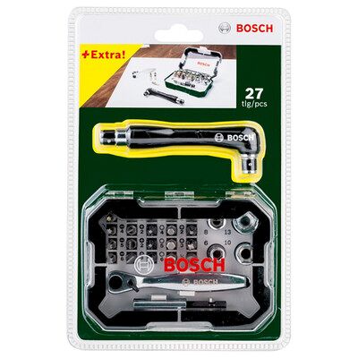 Bosch 26 + 1-Tlg. Schrauberbit-Set Mit Ratsche Bosch 26 + 1-Tlg. Schrauberbit-Set Mit Ratsche