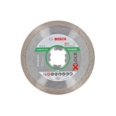 Bosch X-Lock Diamanttrennscheibe Standard For Ceramic 110 x 22,23 x 1,6 x 7,5 Bosch X-Lock Diamanttrennscheibe Standard For Ceramic 110 x 22,23 x 1,6 x 7,5