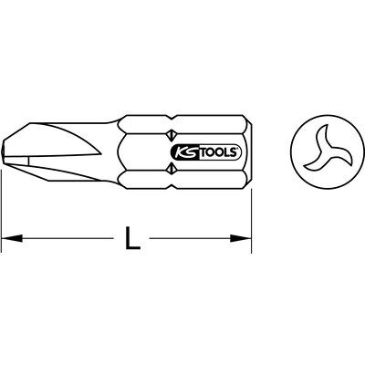 Kstools 1/4" Bit Triwing, 25mm, #3, 5er Pack Kstools 1/4" Bit Triwing, 25mm, #3, 5er Pack