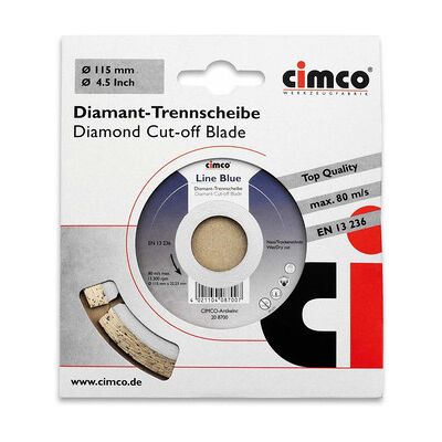 Cimco Diamant-Trennscheibe Pflaster Durchmesser 115 Cimco Diamant-Trennscheibe Pflaster Durchmesser 115