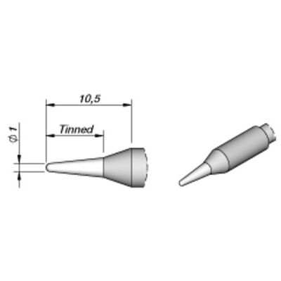 JBC Tools C245041 Lötspitze - Rund, Gerade - 1.0mm - 11mm - Lötspitze JBC Tools C245041 Lötspitze - Rund, Gerade - 1.0mm - 11mm - Lötspitze