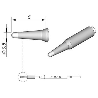 JBC C115 Lötspitze - Präzisions-Lötspitze für Kleine Bauteile JBC C115 Lötspitze - Präzisions-Lötspitze für Kleine Bauteile