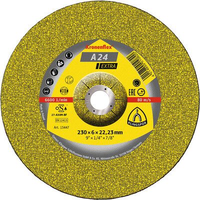 Klingspor 13447 A 24 Extra Trennscheibe - 230mm, 22,23mm Bohrung Klingspor 13447 A 24 Extra Trennscheibe - 230mm, 22,23mm Bohrung
