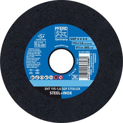 Pferd Trennscheibe Eht 115x1,6x22,23 Mm Gerade Speziallinie Sgp Steelox Für Stahl/edelstahl Pferd Trennscheibe Eht 115x1,6x22,23 Mm Gerade Speziallinie Sgp Steelox Für Stahl/edelstahl
