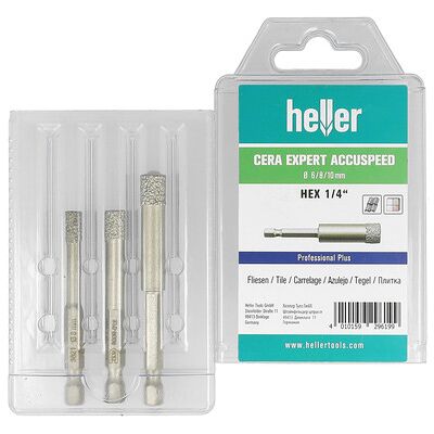 Heller Diamantbohrerset für Porzellanfliesen - Präzises Bohren Heller Diamantbohrerset für Porzellanfliesen - Präzises Bohren