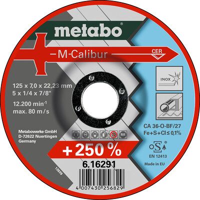 Metabo 616292000 - Stahl & Keramikfaser Schleifscheiben - 8500 U/min - Blau, Grau, Rot, Weiß - Rund - Trennscheiben Metabo 616292000 - Stahl & Keramikfaser Schleifscheiben - 8500 U/min - Blau, Grau, Rot, Weiß - Rund - Trennscheiben