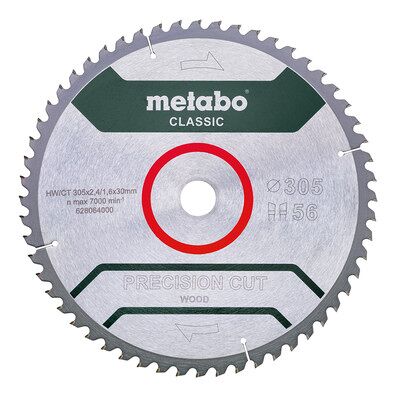 Metabo Sägeblatt "Precision Cut Wood - Classic" Ø305x2,4/1,8x30, Z56 Wz 5° Negativ Metabo Sägeblatt "Precision Cut Wood - Classic" Ø305x2,4/1,8x30, Z56 Wz 5° Negativ
