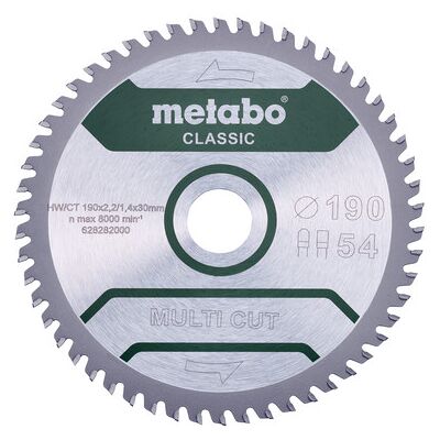 Metabo Multi Cut Classic 190mm Kreissägeblatt Metabo Multi Cut Classic 190mm Kreissägeblatt