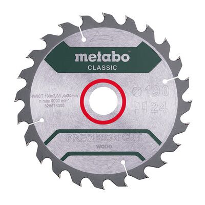 Metabo Kreissägeblatt 190 x 30 mm - 24 Z - Classic - Kreisschneidblatt Metabo Kreissägeblatt 190 x 30 mm - 24 Z - Classic - Kreisschneidblatt