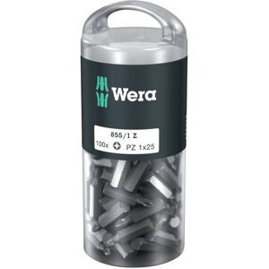 Wera® - Bit Für Kreuzschlitz Pozidriv 855/1 Z Diy, Pz 1 X 25mm, 100-Er Pack