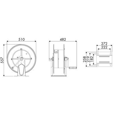 Elmag Manueller Schlauchaufroller Edelstahl Serie 540 75440/30, Max. 130°c Bis 200 Bar Elmag Manueller Schlauchaufroller Edelstahl Serie 540 75440/30, Max. 130°c Bis 200 Bar