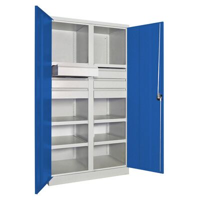 Pavoy Schwerlastschrank 36366-104-003-735510 Ral 7035/5010 Pavoy Schwerlastschrank 36366-104-003-735510 Ral 7035/5010
