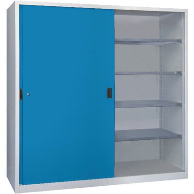 Pavoy Schwerlastschiebetürenschrank 30332-200-400-735512 Ral7035/5012 Pavoy Schwerlastschiebetürenschrank 30332-200-400-735512 Ral7035/5012