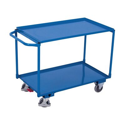 Variofit Tischwagen 250kg, 1125 X 625 X 1010mm, 2 Ladeflächen/wannen, Öldicht Variofit Tischwagen 250kg, 1125 X 625 X 1010mm, 2 Ladeflächen/wannen, Öldicht