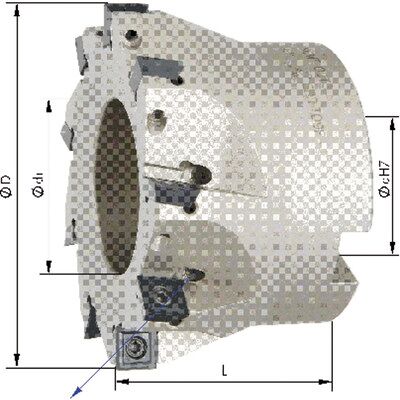 Unknown - Z 7 - 90° - Ø63mm - Milling cutter head Unknown - Z 7 - 90° - Ø63mm - Milling cutter head