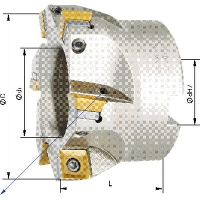 Format Eckmesserkopf 90° Mit Innenkühlung Ø100mm Z 8 Format Eckmesserkopf 90° Mit Innenkühlung Ø100mm Z 8