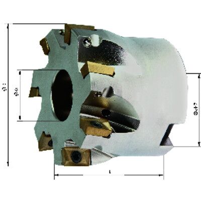 Format Eckmesserkopf 90° Mit Innenkühlung Ø63mm Z 8 Format Eckmesserkopf 90° Mit Innenkühlung Ø63mm Z 8