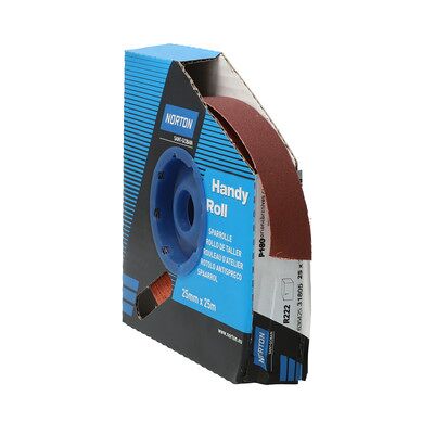 Saint-Gobain R222 Schleifrolle - 25mm x 25m, P180 Saint-Gobain R222 Schleifrolle - 25mm x 25m, P180