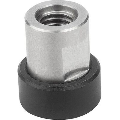 Kipp Spannstück Verstellbar D=m08, H=37, Edelstahl 1.4305 Blank, Komp:Thermoplast Kipp Spannstück Verstellbar D=m08, H=37, Edelstahl 1.4305 Blank, Komp:Thermoplast