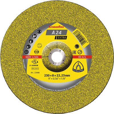 Klingspor Schruppscheibe A24 Extra 230x8mm Gekr. Klingspor Schruppscheibe A24 Extra 230x8mm Gekr.