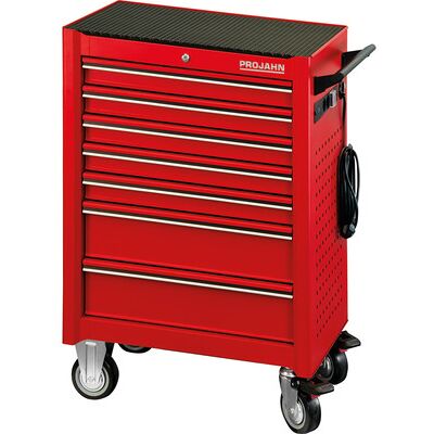 Projahn Werkstattwagen Universe mit E-Power Elektroverteiler mit 7 Schubfächern rot Projahn Werkstattwagen Universe mit E-Power Elektroverteiler mit 7 Schubfächern rot