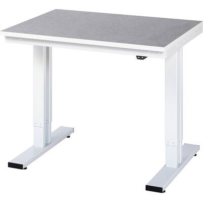 RAU Elektrisch Höhenverstellbarer Arbeitstisch - Linoleum Oberfläche & 300kg Belastung RAU Elektrisch Höhenverstellbarer Arbeitstisch - Linoleum Oberfläche & 300kg Belastung