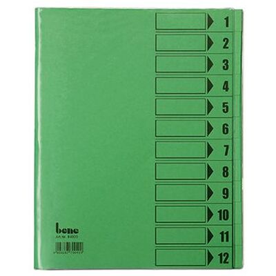 Bene Ordnungsmappe 084800gn Din A4 12 Fächer Pvc Grün Bene Ordnungsmappe 084800gn Din A4 12 Fächer Pvc Grün