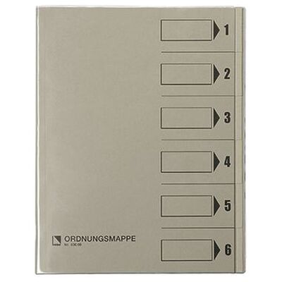 Bene Ordnungsmappe 083600gr Din A4 6 Fächer Pvc Grau Bene Ordnungsmappe 083600gr Din A4 6 Fächer Pvc Grau