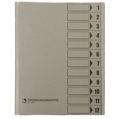Bene Ordnungsmappe 083800gr Din A4 12 Fächer Pvc Grau Bene Ordnungsmappe 083800gr Din A4 12 Fächer Pvc Grau