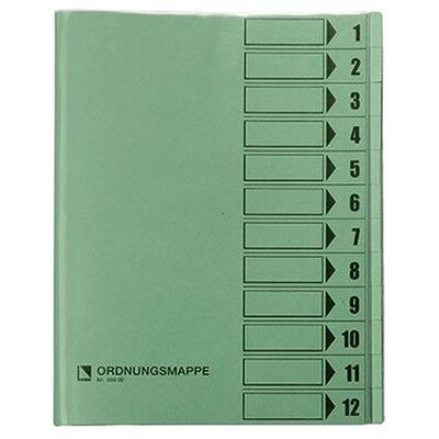 Bene Ordnungsmappe 083800gn Din A4 12 Fächer Pvc Grün Bene Ordnungsmappe 083800gn Din A4 12 Fächer Pvc Grün