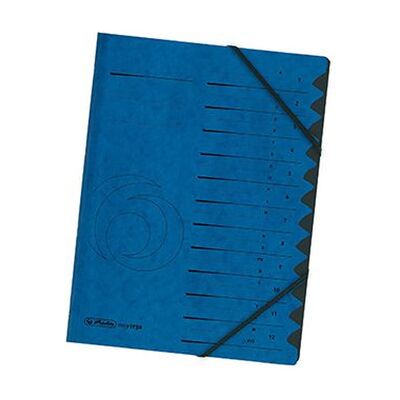 Herlitz Ordnungsmappe 10843316 Din A4 12 Fächer Karton Blau Herlitz Ordnungsmappe 10843316 Din A4 12 Fächer Karton Blau
