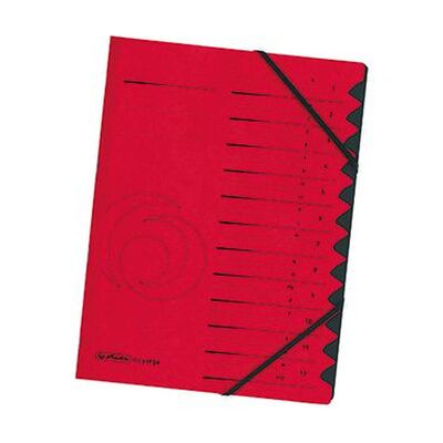 Herlitz Ordnungsmappe 10843324 Din A4 12 Fächer Karton Rot Herlitz Ordnungsmappe 10843324 Din A4 12 Fächer Karton Rot