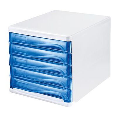 Helit Schubladenbox Economy H6129430 Din A4-C4 Lichtgrau/blau Transparent Helit Schubladenbox Economy H6129430 Din A4-C4 Lichtgrau/blau Transparent