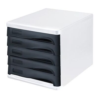 Helit Schubladenbox Economy H6129498 Din A4-C4 L.Gr/sw Helit Schubladenbox Economy H6129498 Din A4-C4 L.Gr/sw
