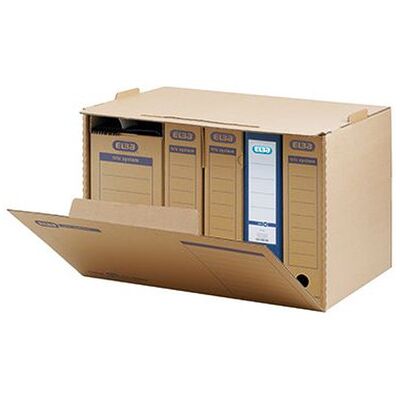 Elba Archivbox Tric System 100421093 Für Din A4 Naturbraun Elba Archivbox Tric System 100421093 Für Din A4 Naturbraun