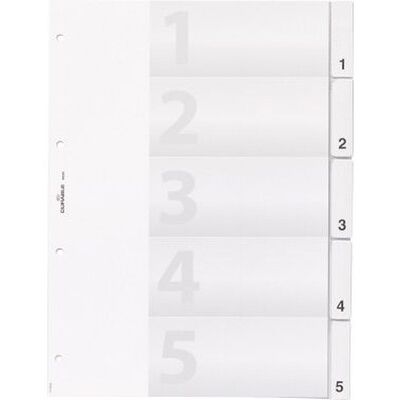 Durable Register 682019 Din A4 5teilig Umschweißte Taben Durable Register 682019 Din A4 5teilig Umschweißte Taben