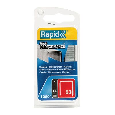 Rapid Klammern 53/14mm Stahl (Verzinkt) 1.080er Pack, 40109506 Rapid Klammern 53/14mm Stahl (Verzinkt) 1.080er Pack, 40109506